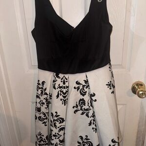 Francesca's Collections Black and White Mini Dress